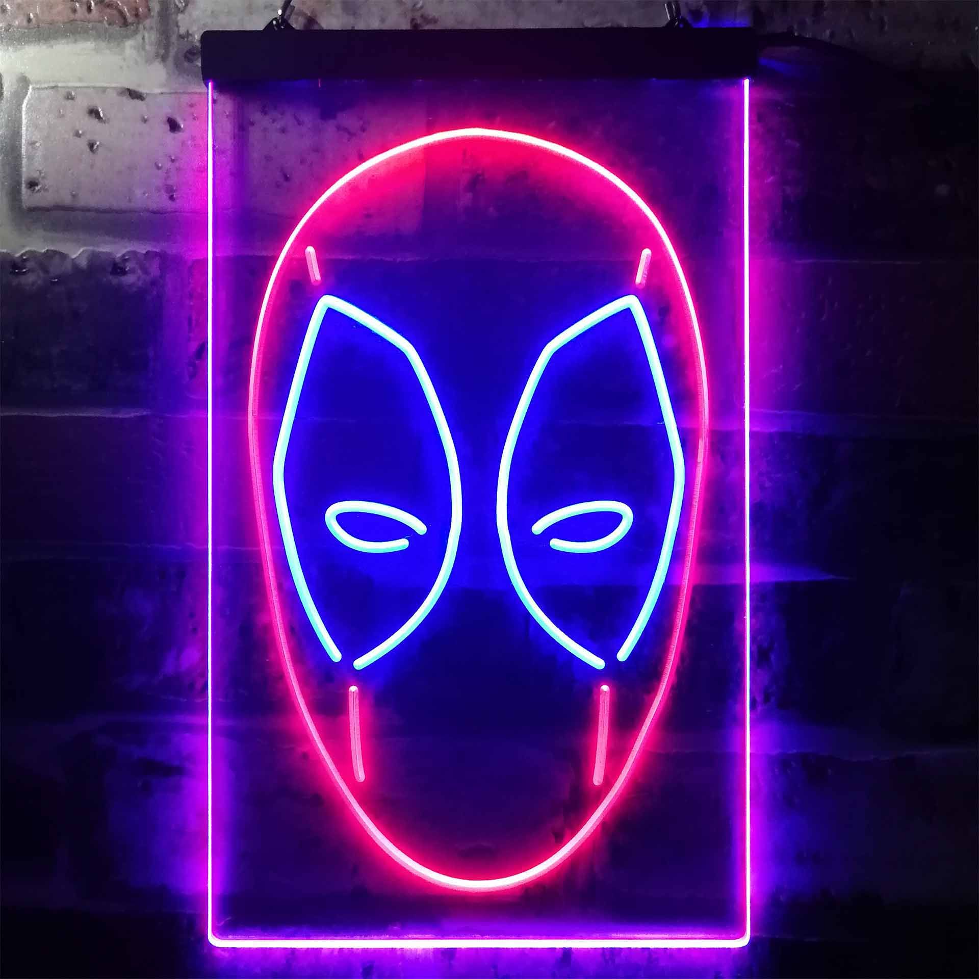 Deadpool Face Dual LED Neon Light Sign